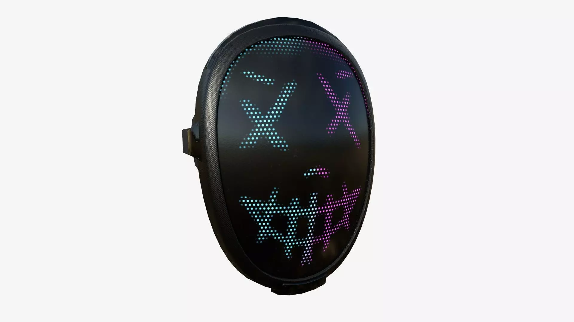 LED Screen Mask A01 - Face A - Character Design Low-poly 3D model