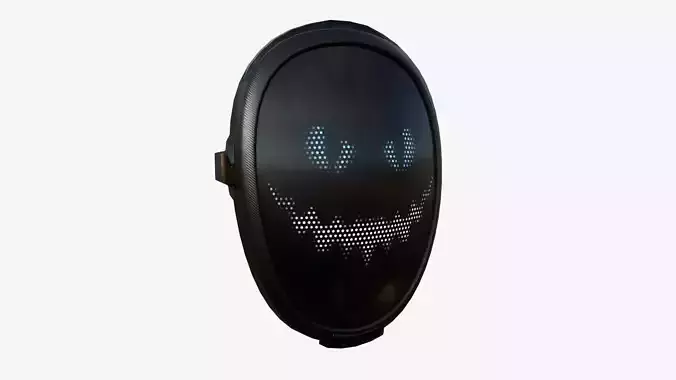 LED Screen Mask A02 - Face B - Character Design Low-poly 3D model