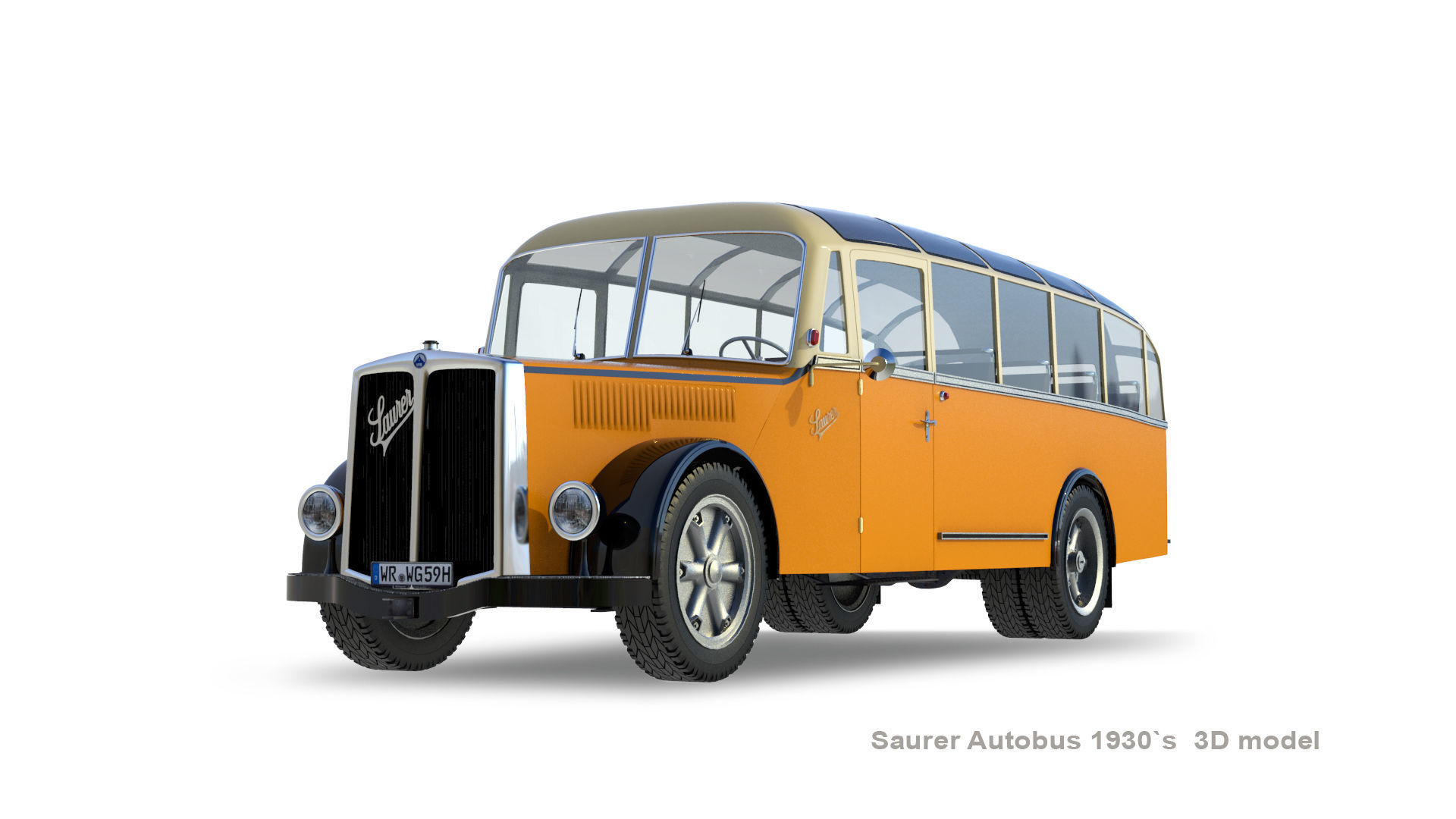 Saurer Autobus 1930s 3D model_7