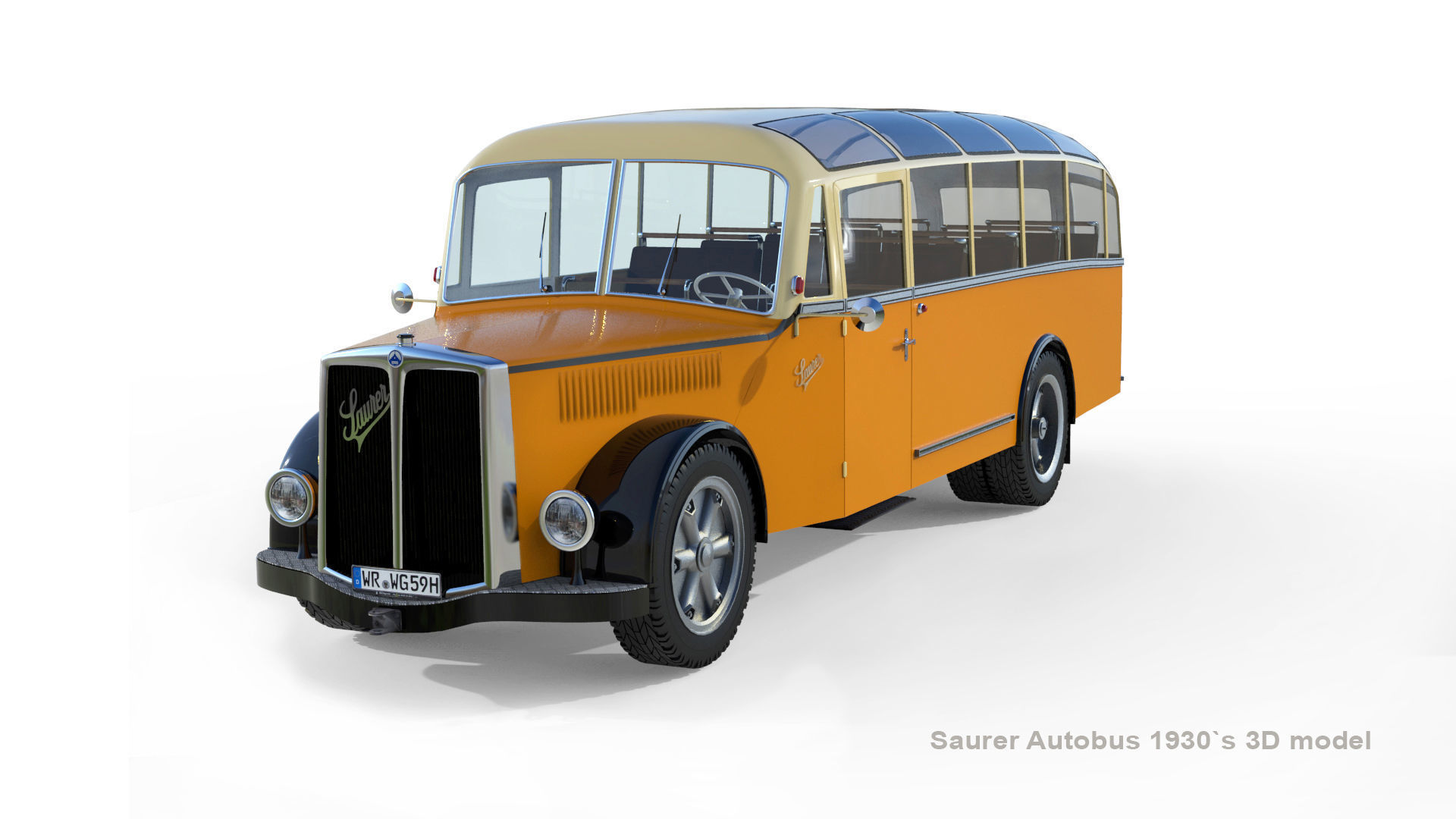 Saurer Autobus 1930s 3D model_3