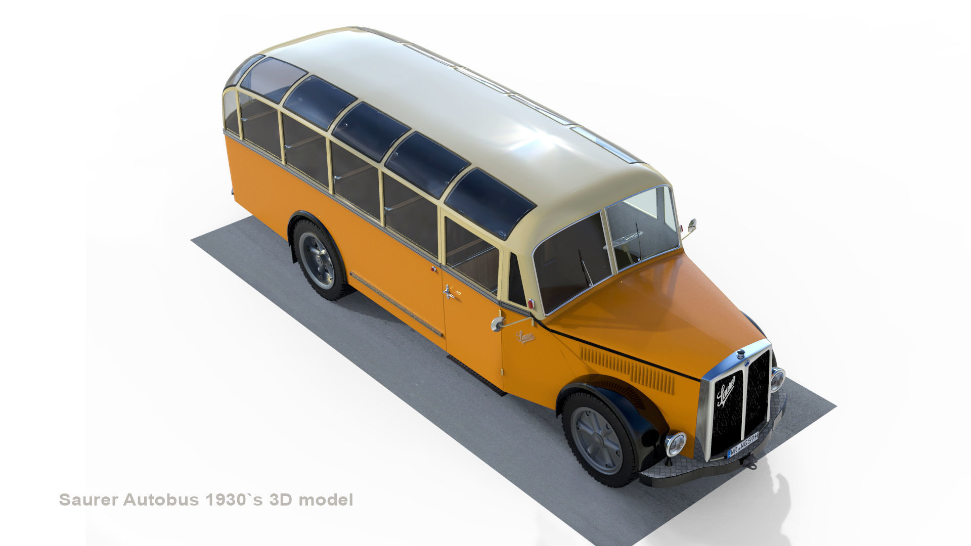 Saurer Autobus 1930s 3D model_2