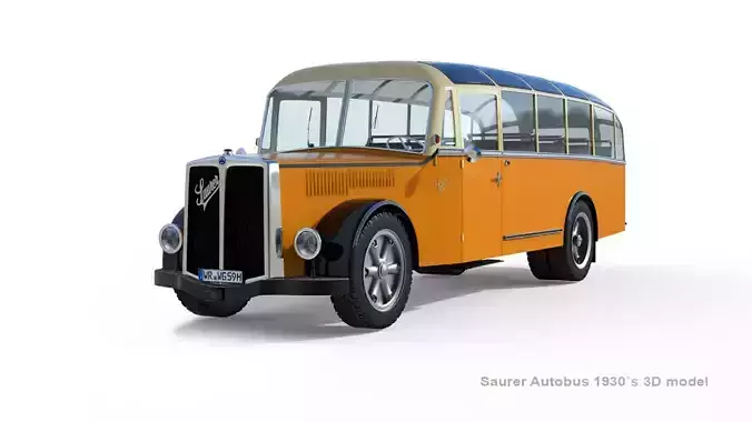 Saurer Autobus 1930s 3D model