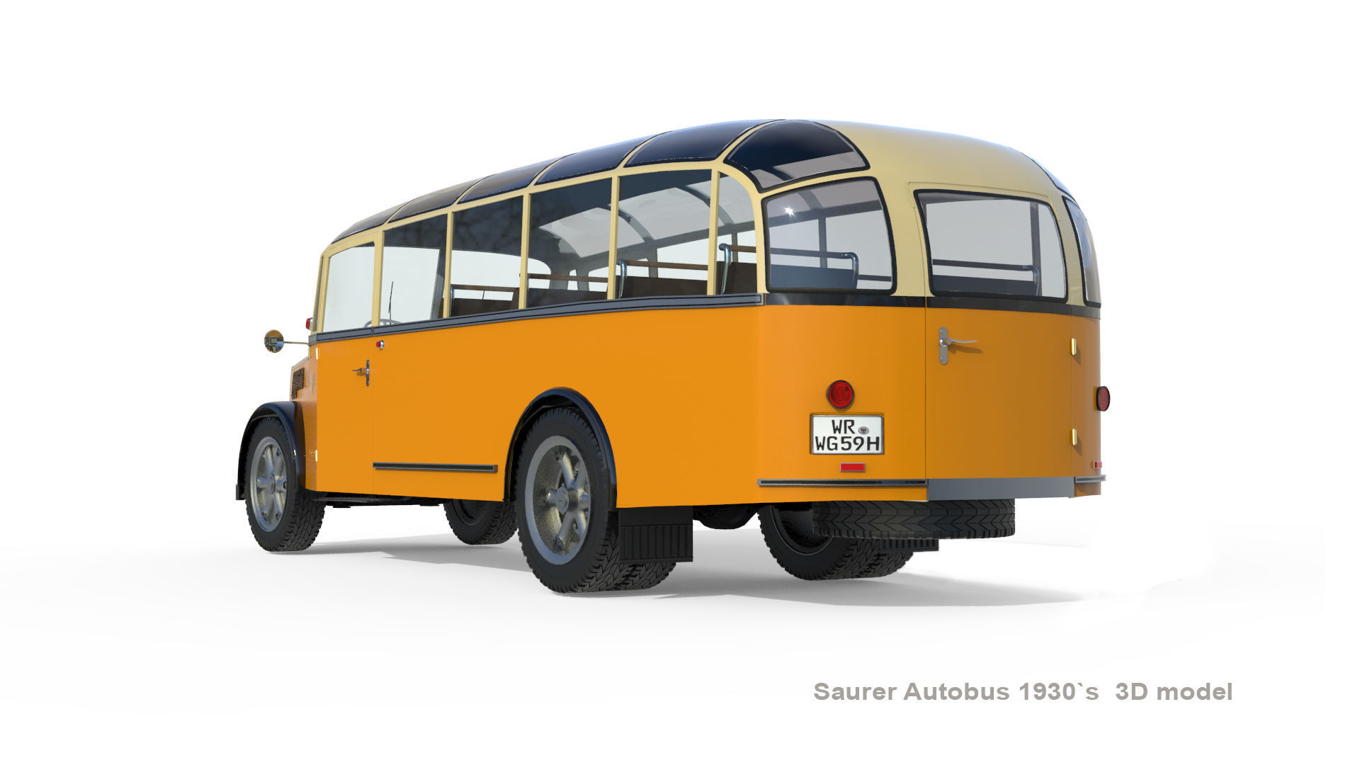 Saurer Autobus 1930s 3D model_8