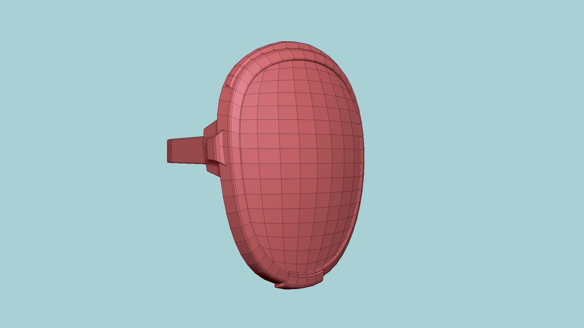 LED Screen Mask - A03 Heart - Character Design Low-poly 3D model_15