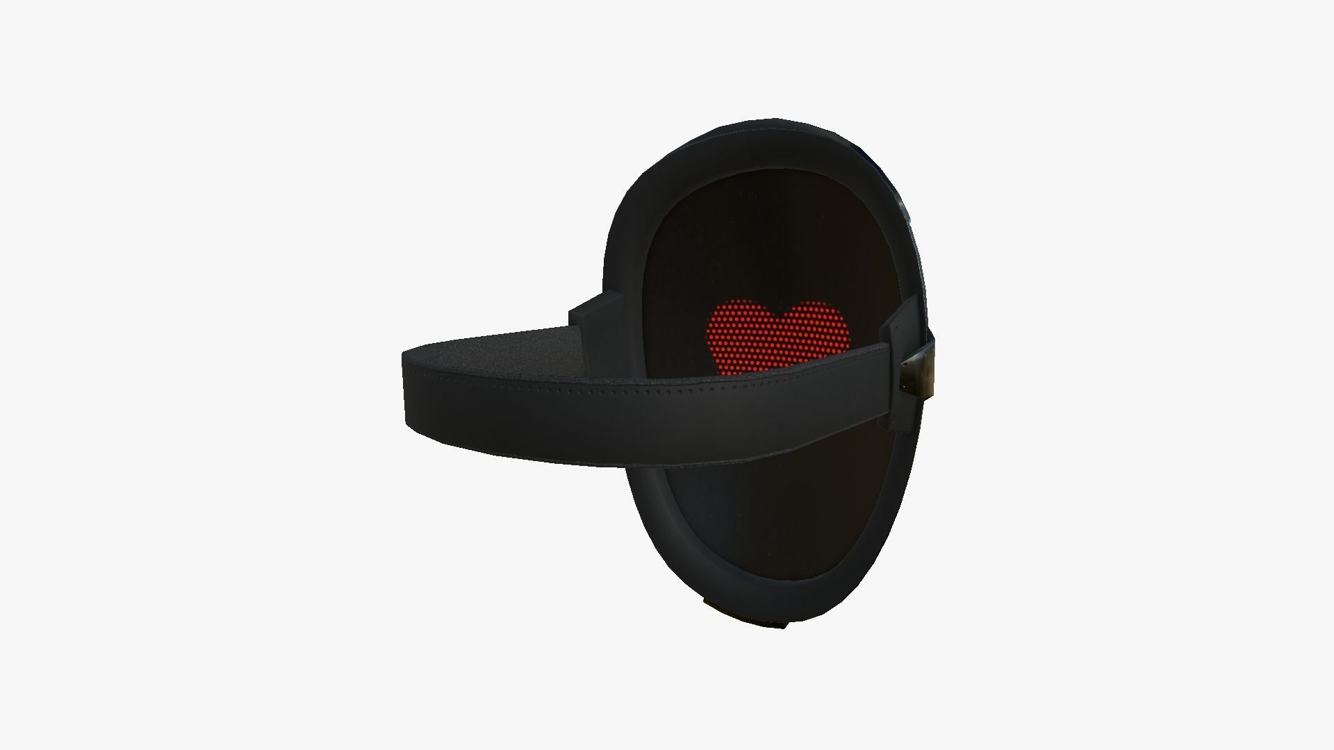 LED Screen Mask - A03 Heart - Character Design Low-poly 3D model_4