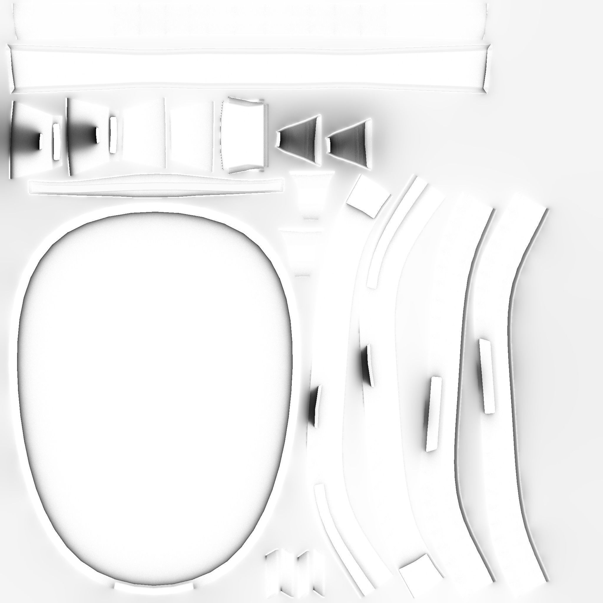 LED Screen Mask - A03 Heart - Character Design Low-poly 3D model_22