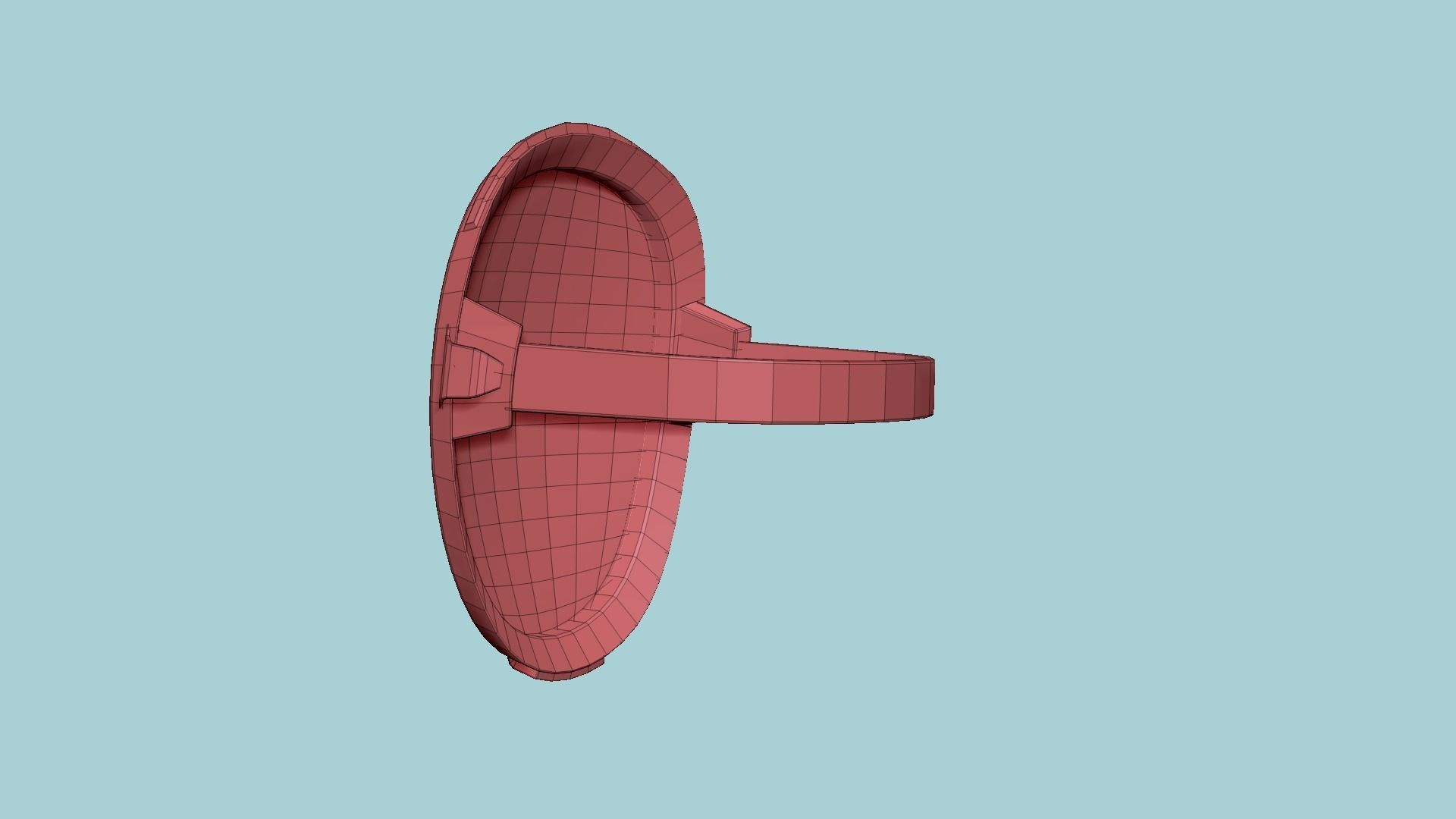 LED Screen Mask - A03 Heart - Character Design Low-poly 3D model_18