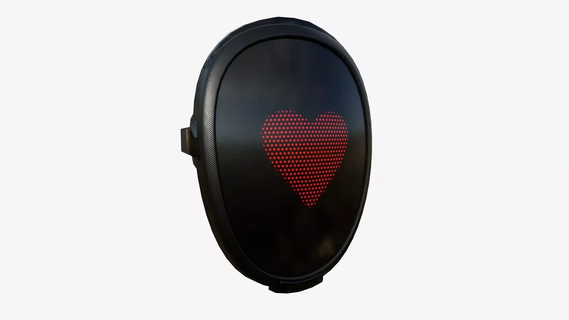 LED Screen Mask - A03 Heart - Character Design Low-poly 3D model_0