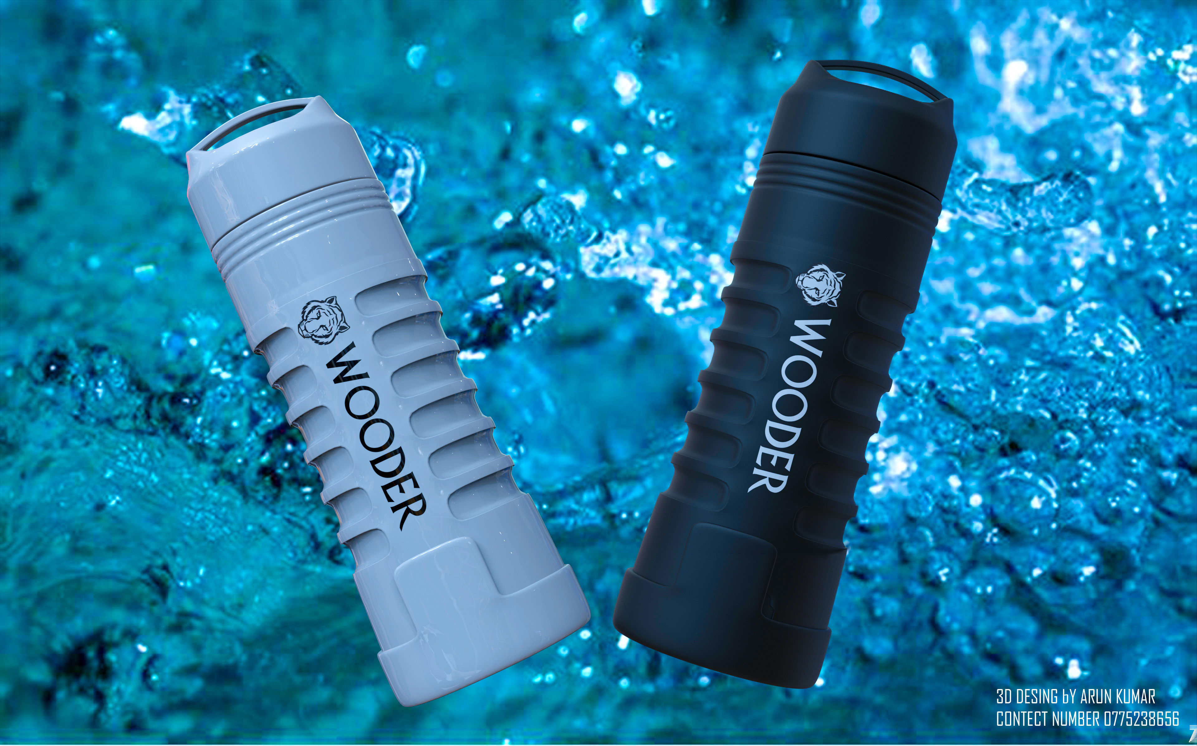 water  bottel Free 3D model_1