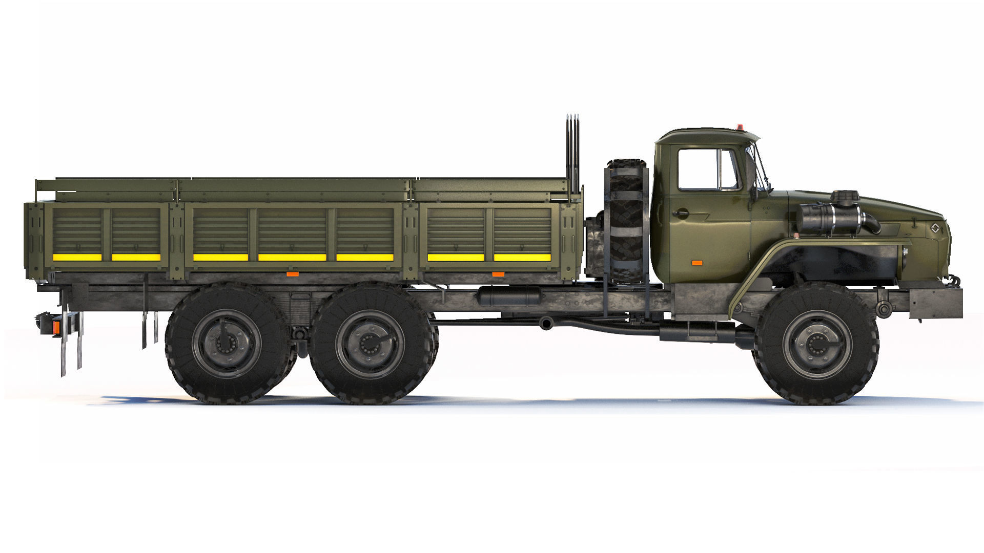 Ural 4320-0911 flatbed body 2015 3D model_5