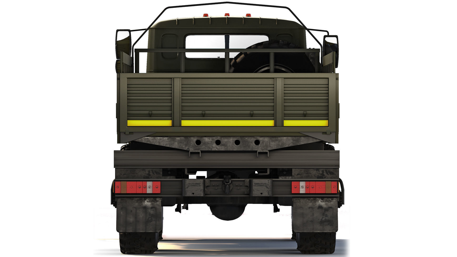 Ural 4320-0911 flatbed body 2015 3D model_3