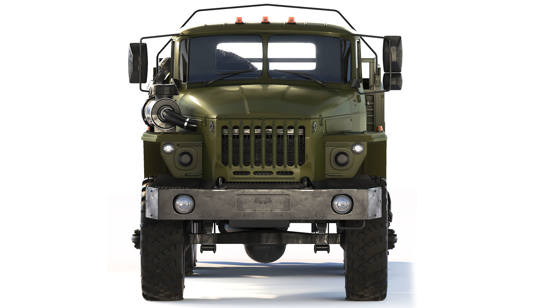 Ural 4320-0911 flatbed body 2015 3D model_7