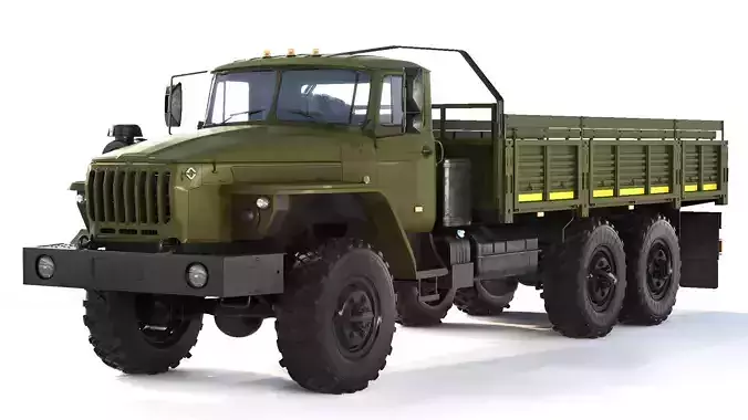 Ural 4320-0911 flatbed body 2015 3D model