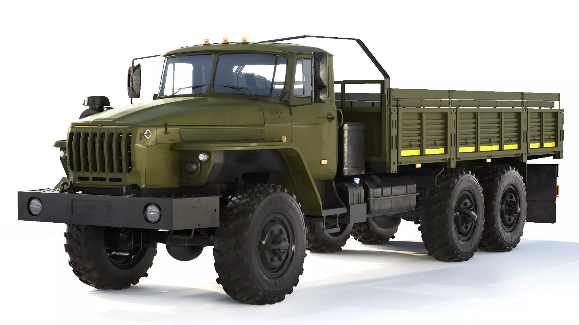 Ural 4320-0911 flatbed body 2015 3D model_0