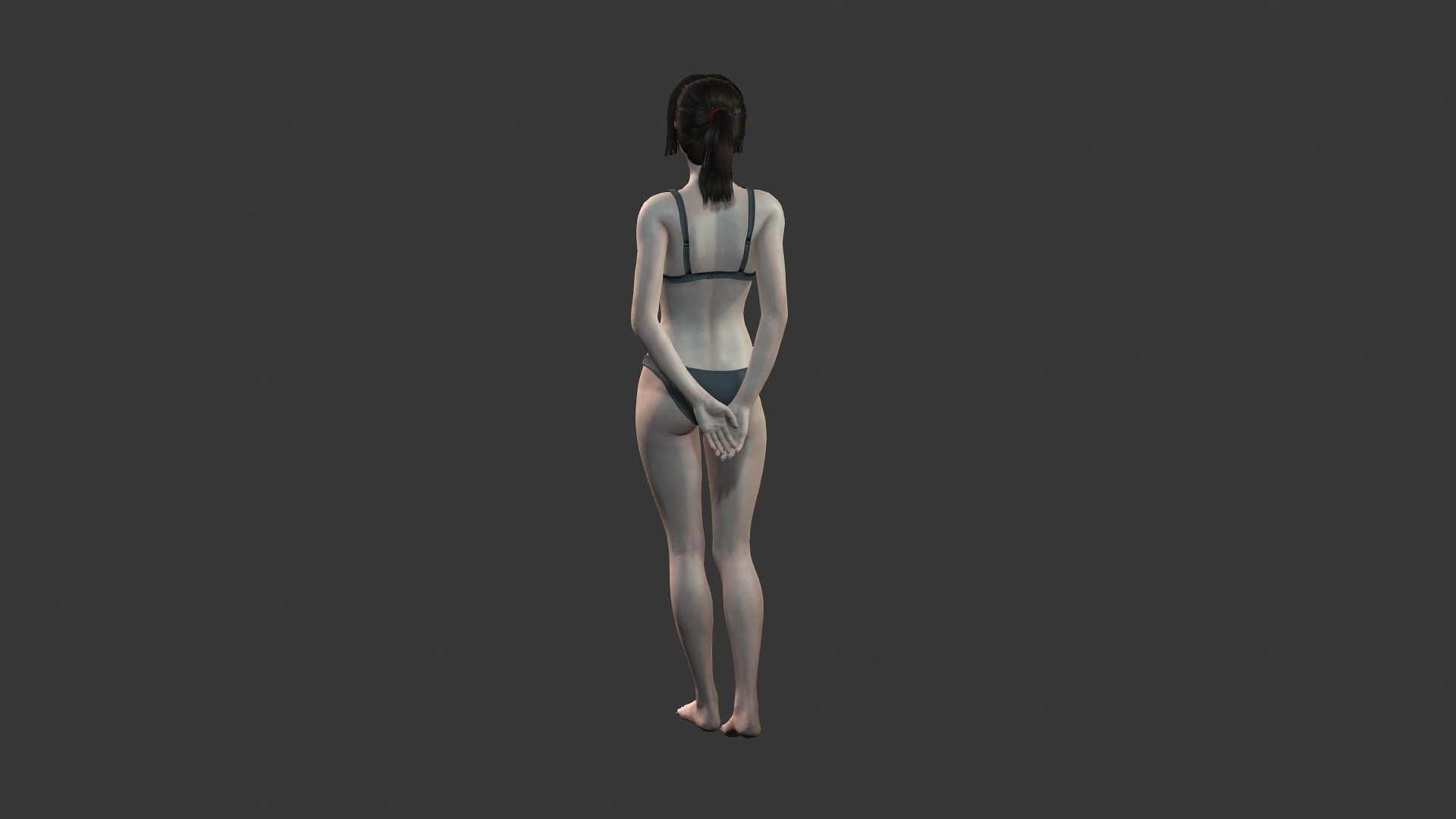 Woman character Low-poly 3D model_11