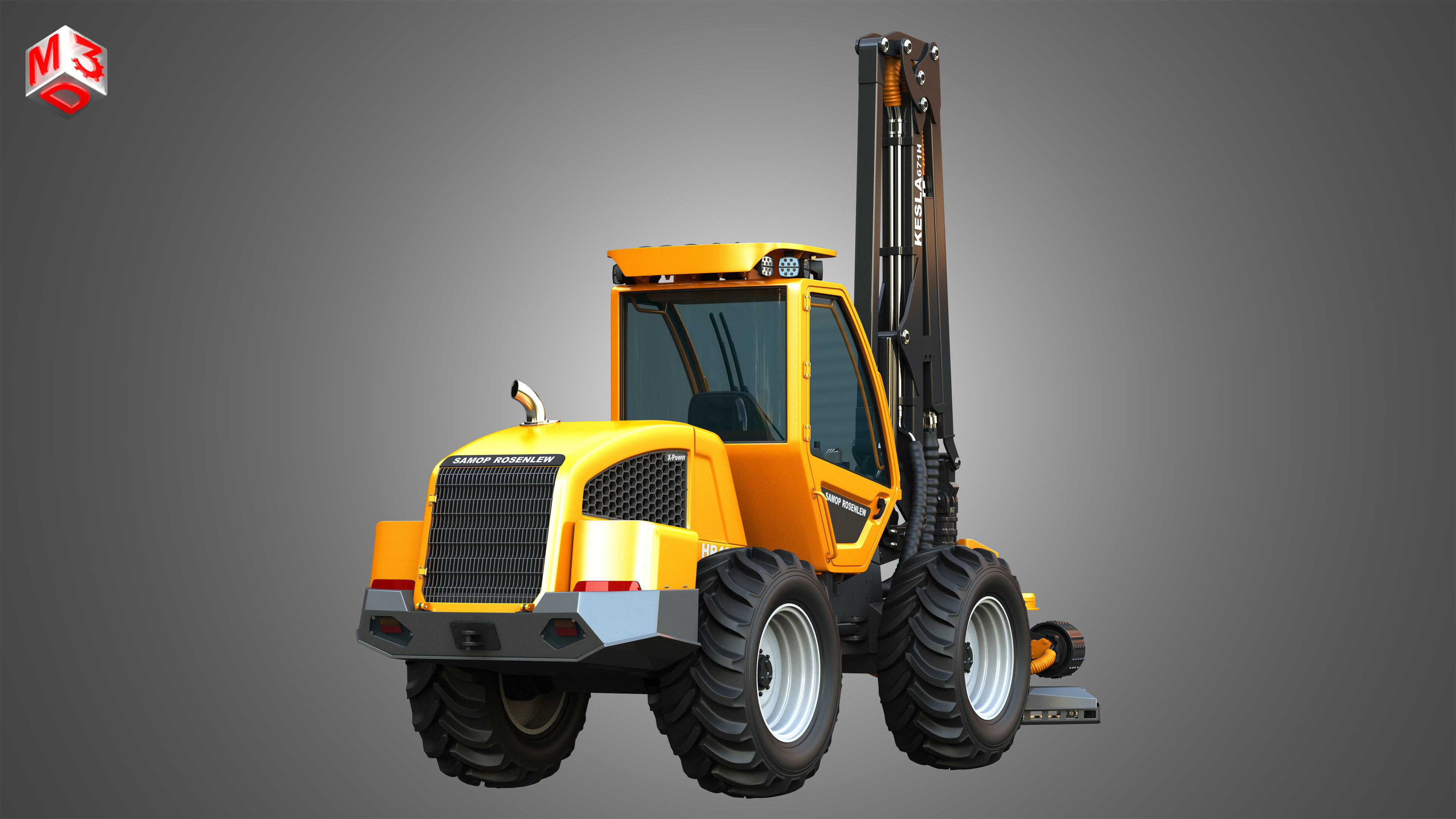 HR46X - Forestry Harvester 3D model_17