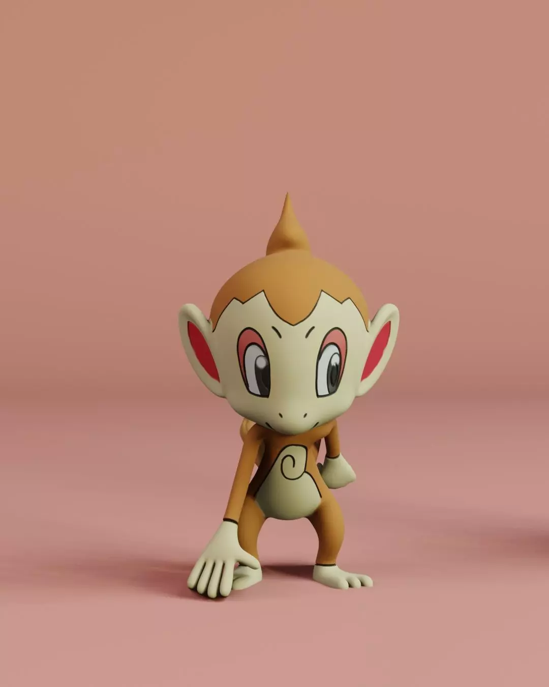 Chimchar 3D print model