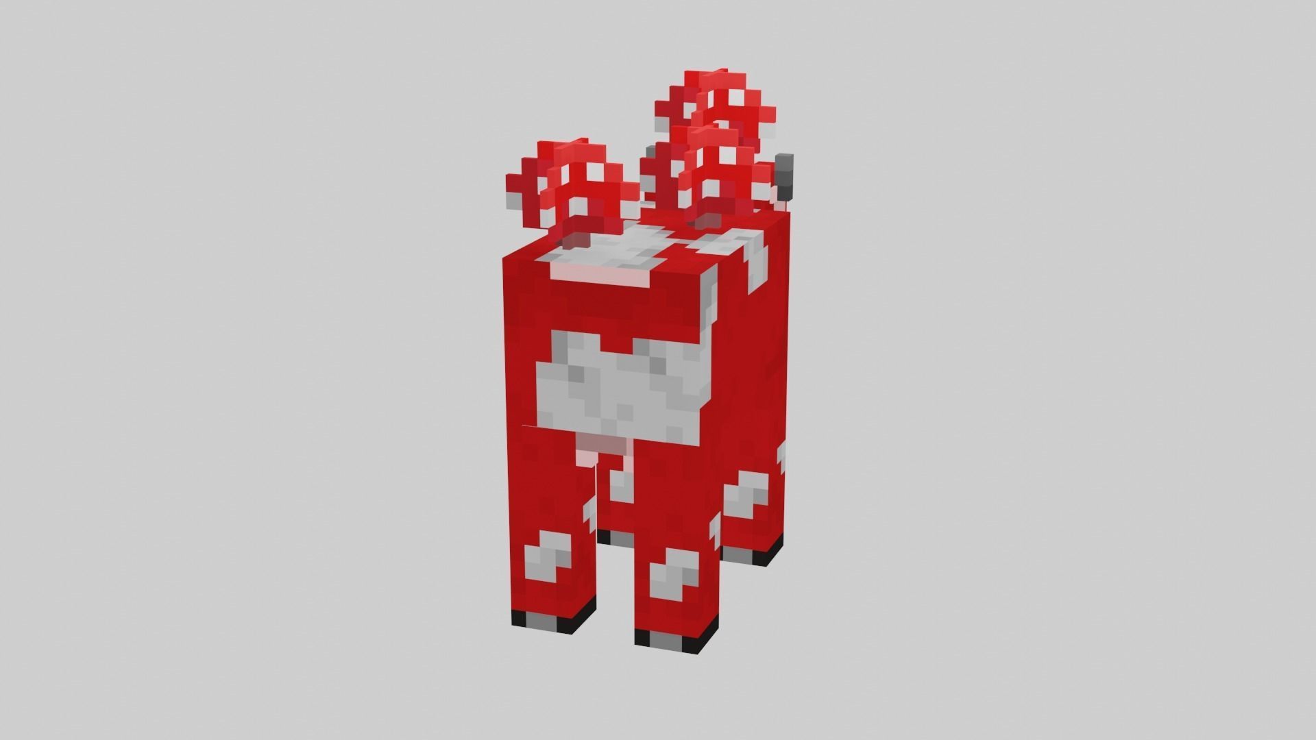 Minecraft Mushroom Cow Low-poly 3D model_7