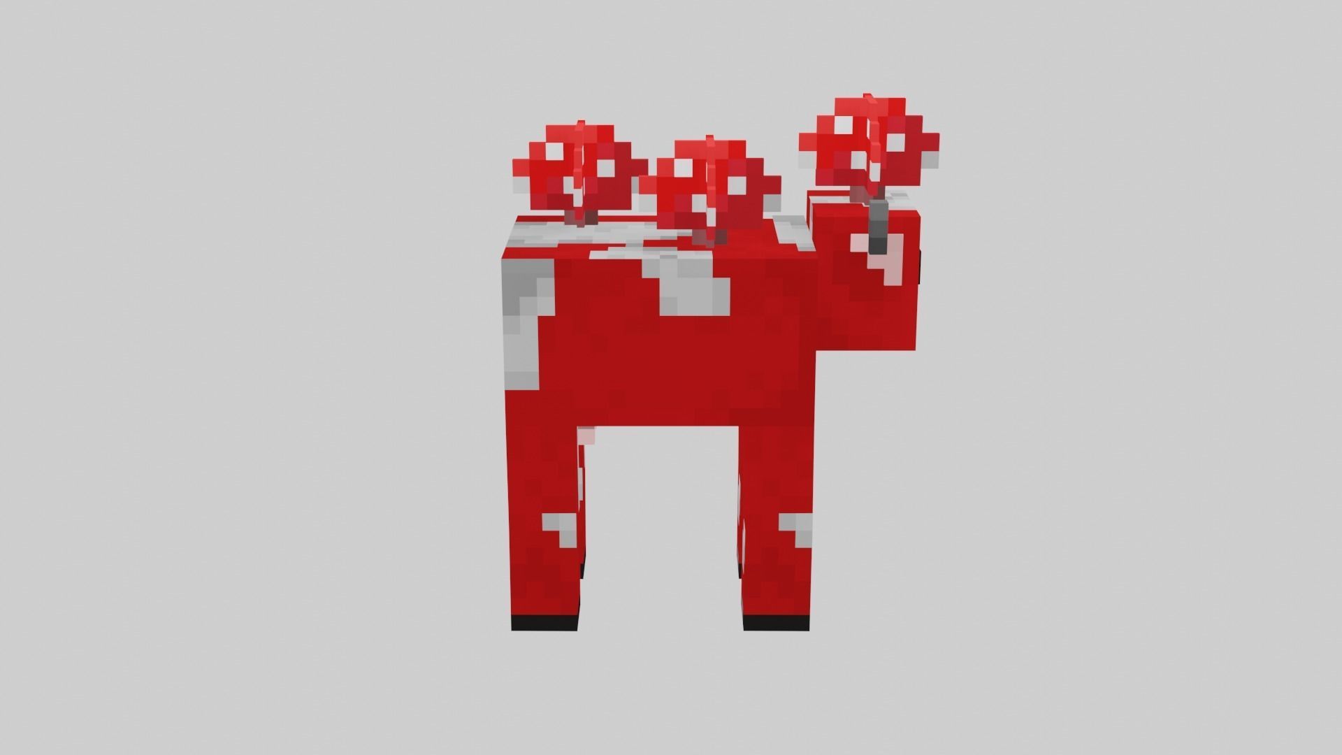 Minecraft Mushroom Cow Low-poly 3D model_39