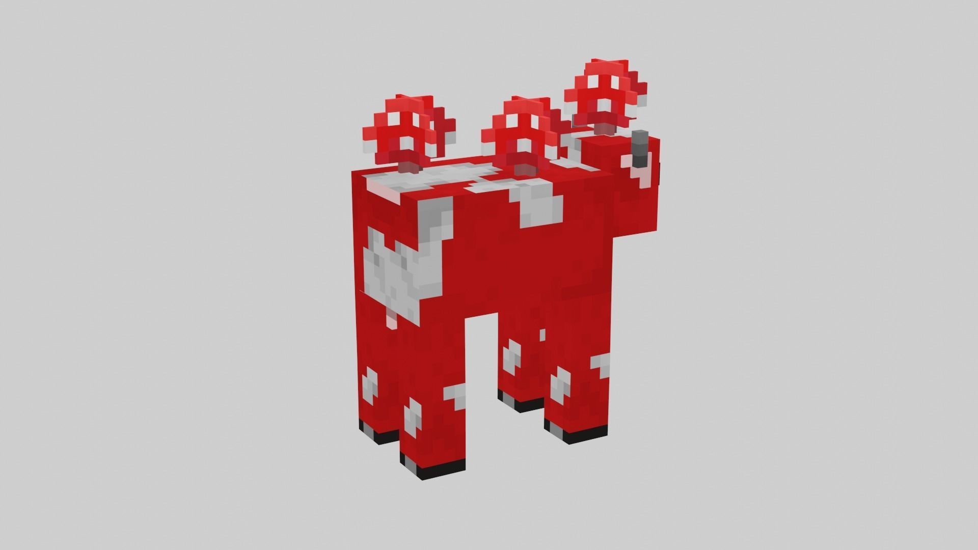 Minecraft Mushroom Cow Low-poly 3D model_36