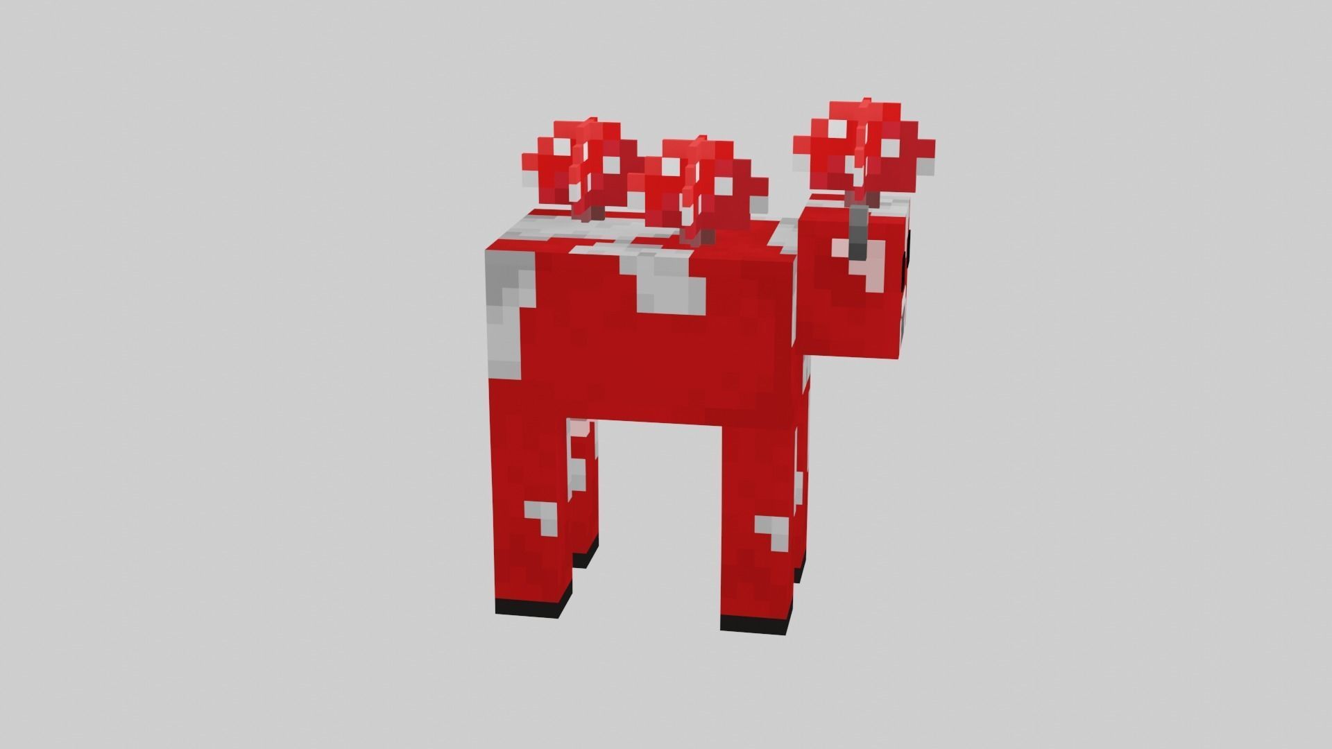 Minecraft Mushroom Cow Low-poly 3D model_40