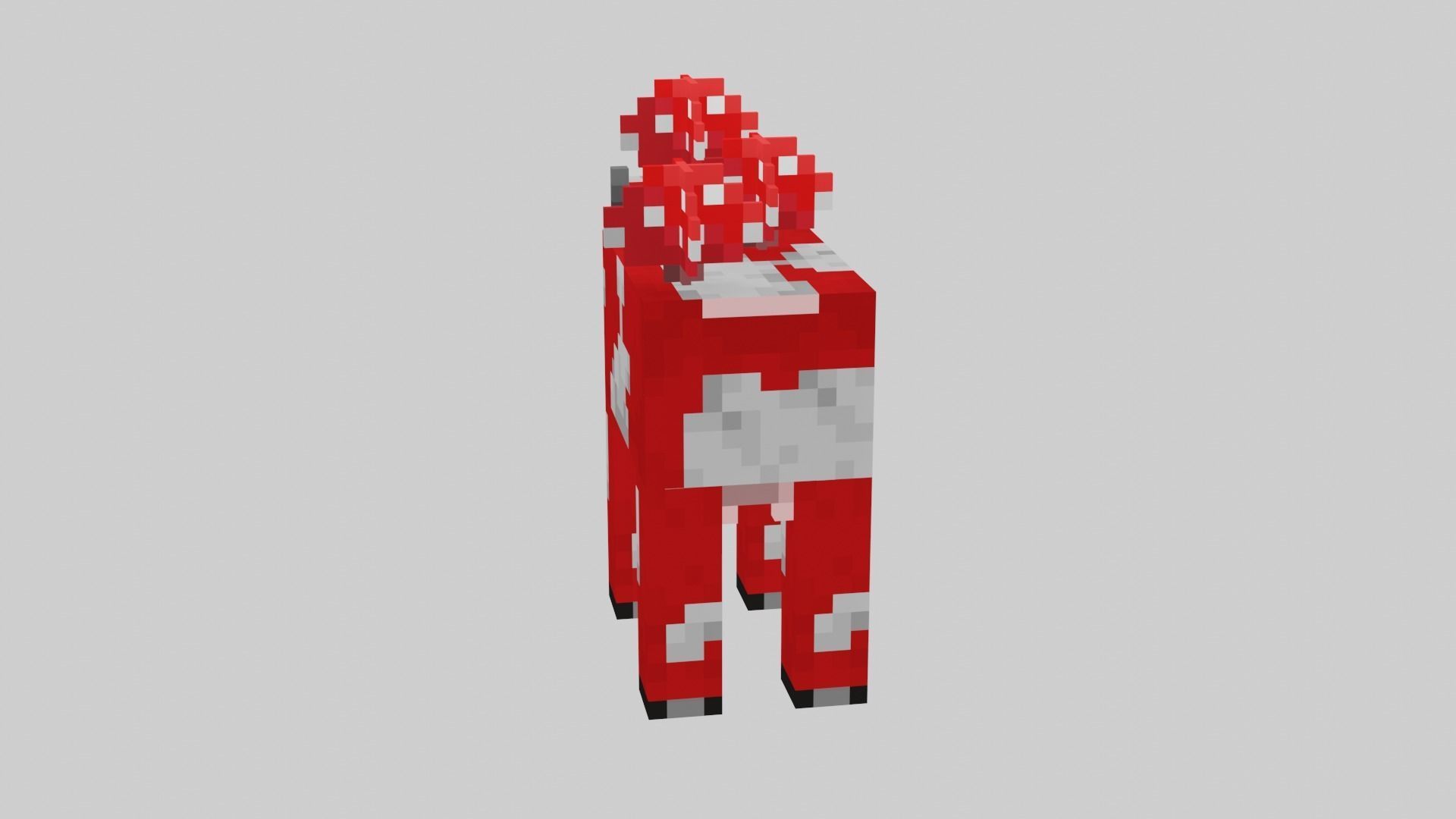 Minecraft Mushroom Cow Low-poly 3D model_33