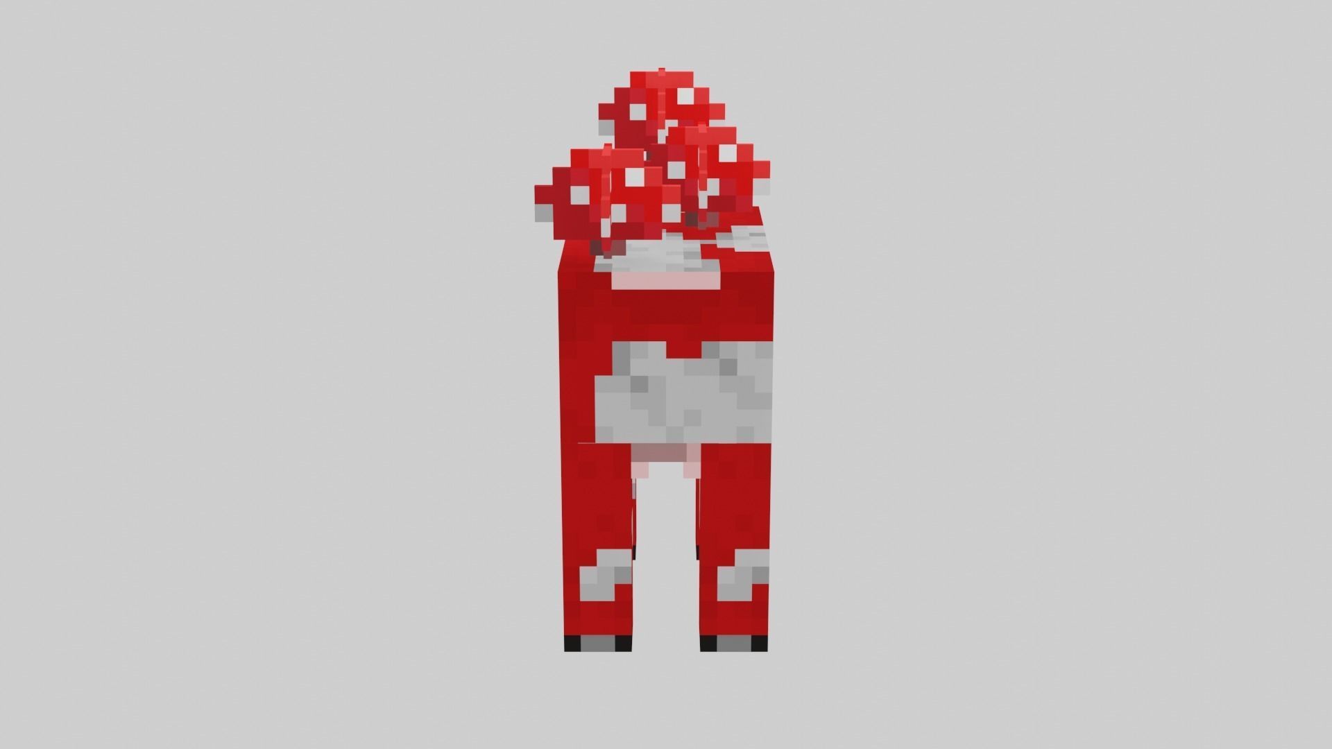 Minecraft Mushroom Cow Low-poly 3D model_34