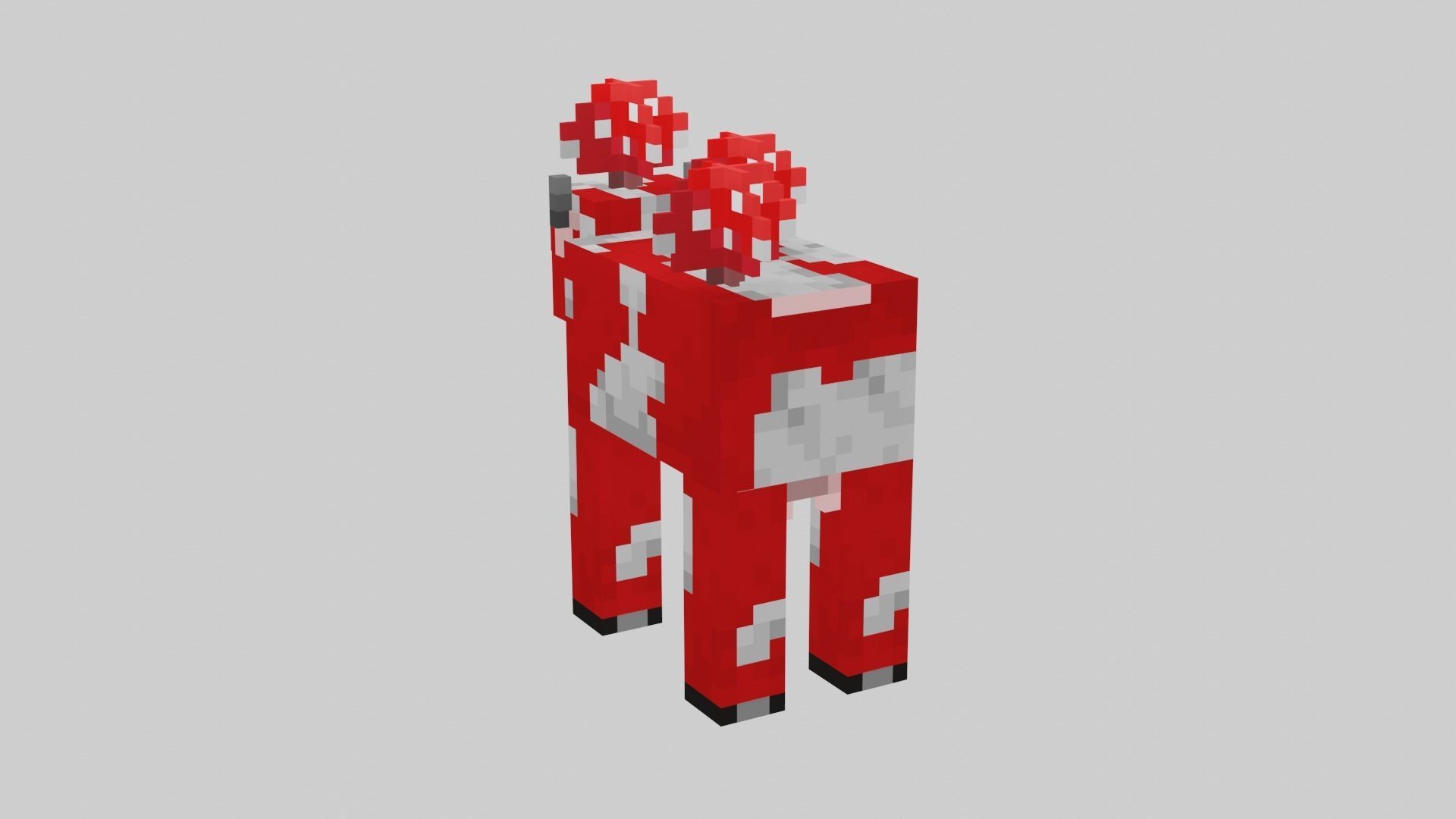 Minecraft Mushroom Cow Low-poly 3D model_31