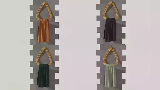 Bamboo wall towel holder