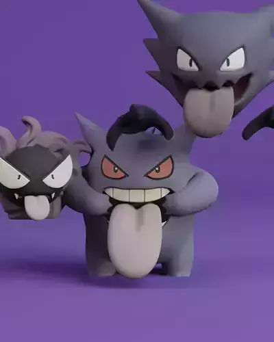 Gastly evolution line 3D print model