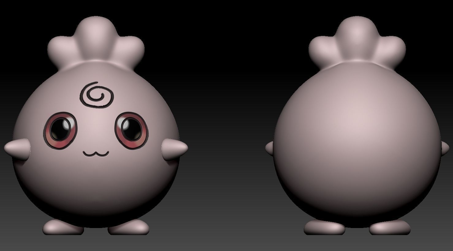 Jigglypuff Evolution Line 3D print model_1