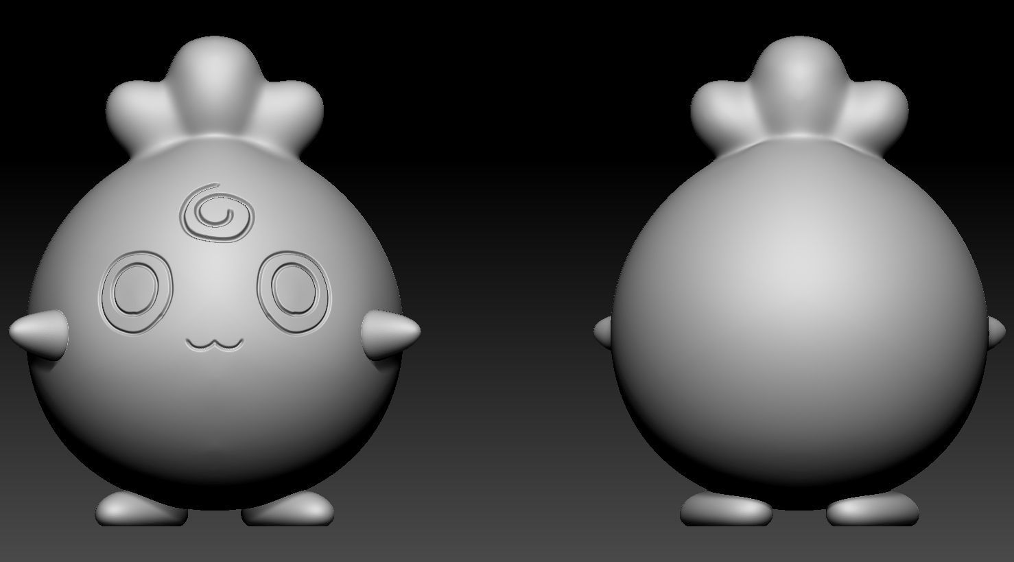 Jigglypuff Evolution Line 3D print model_4