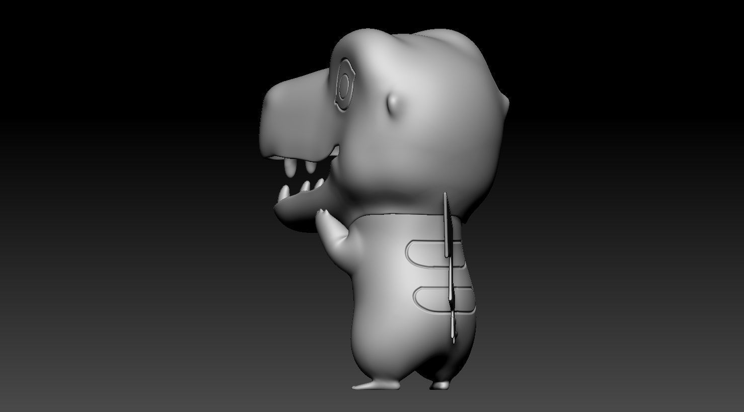 Pikachu Agumon head 3D print model_7