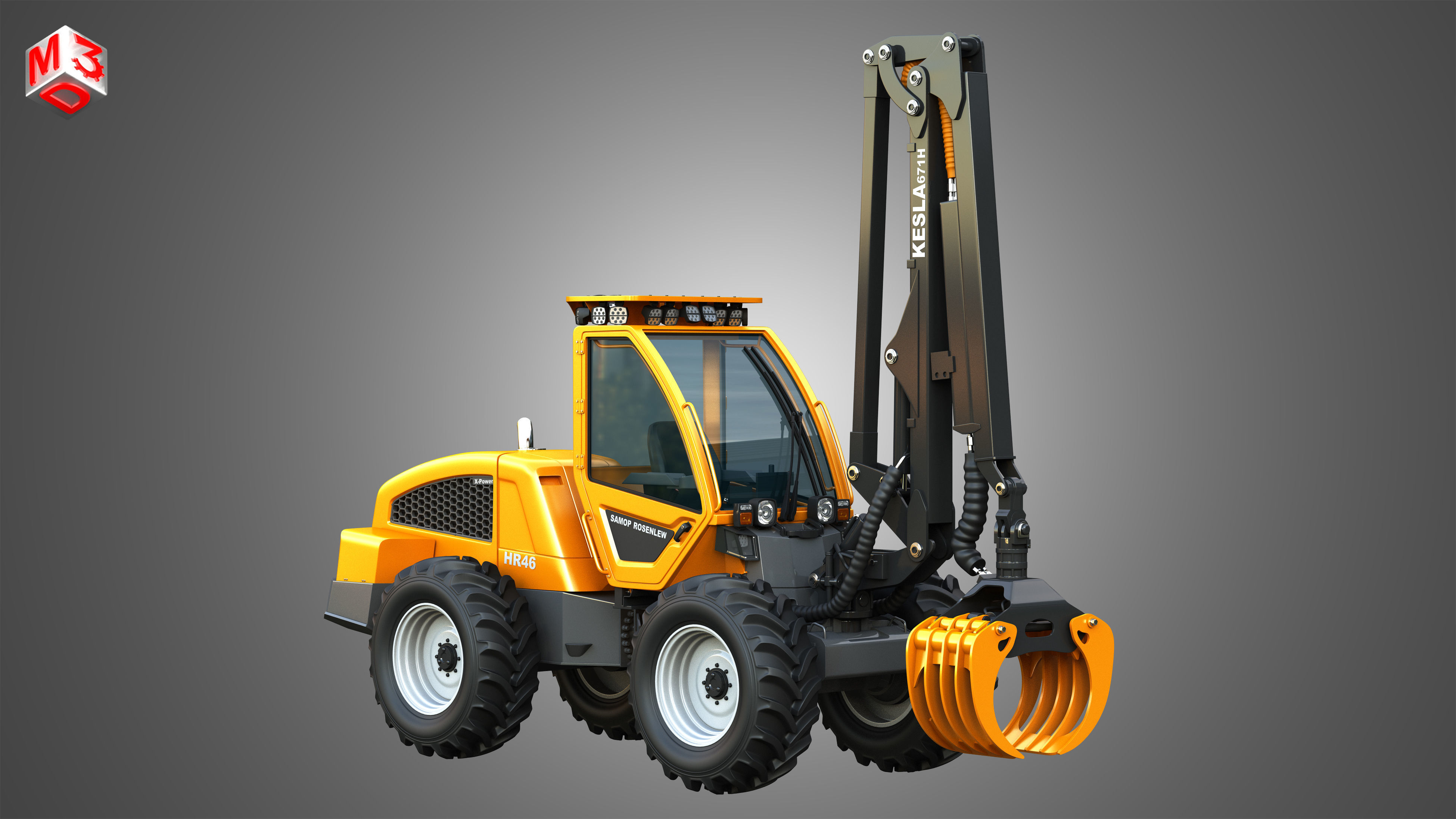 HR46X - Log Loader 3D model_4
