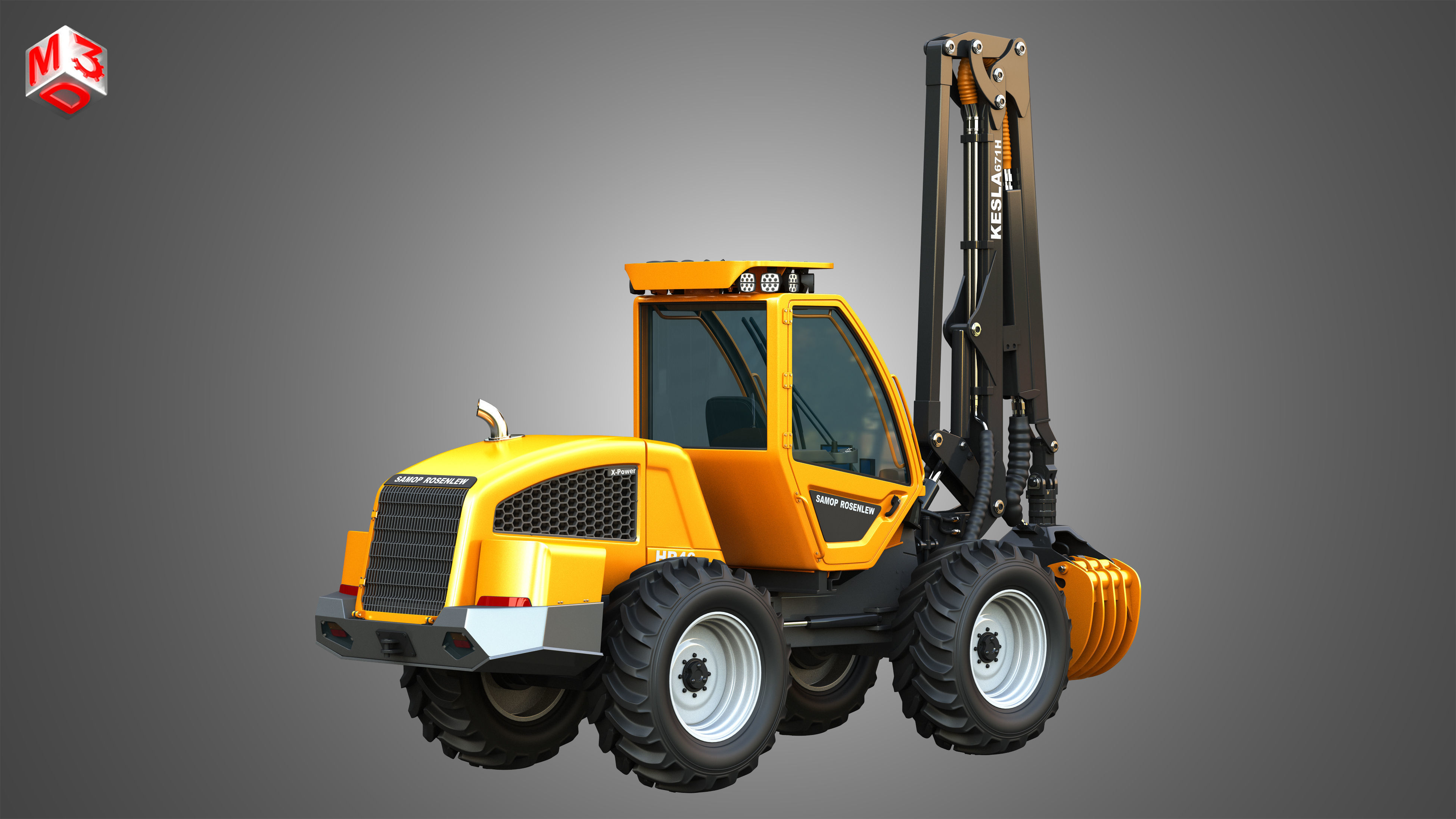 HR46X - Log Loader 3D model_2