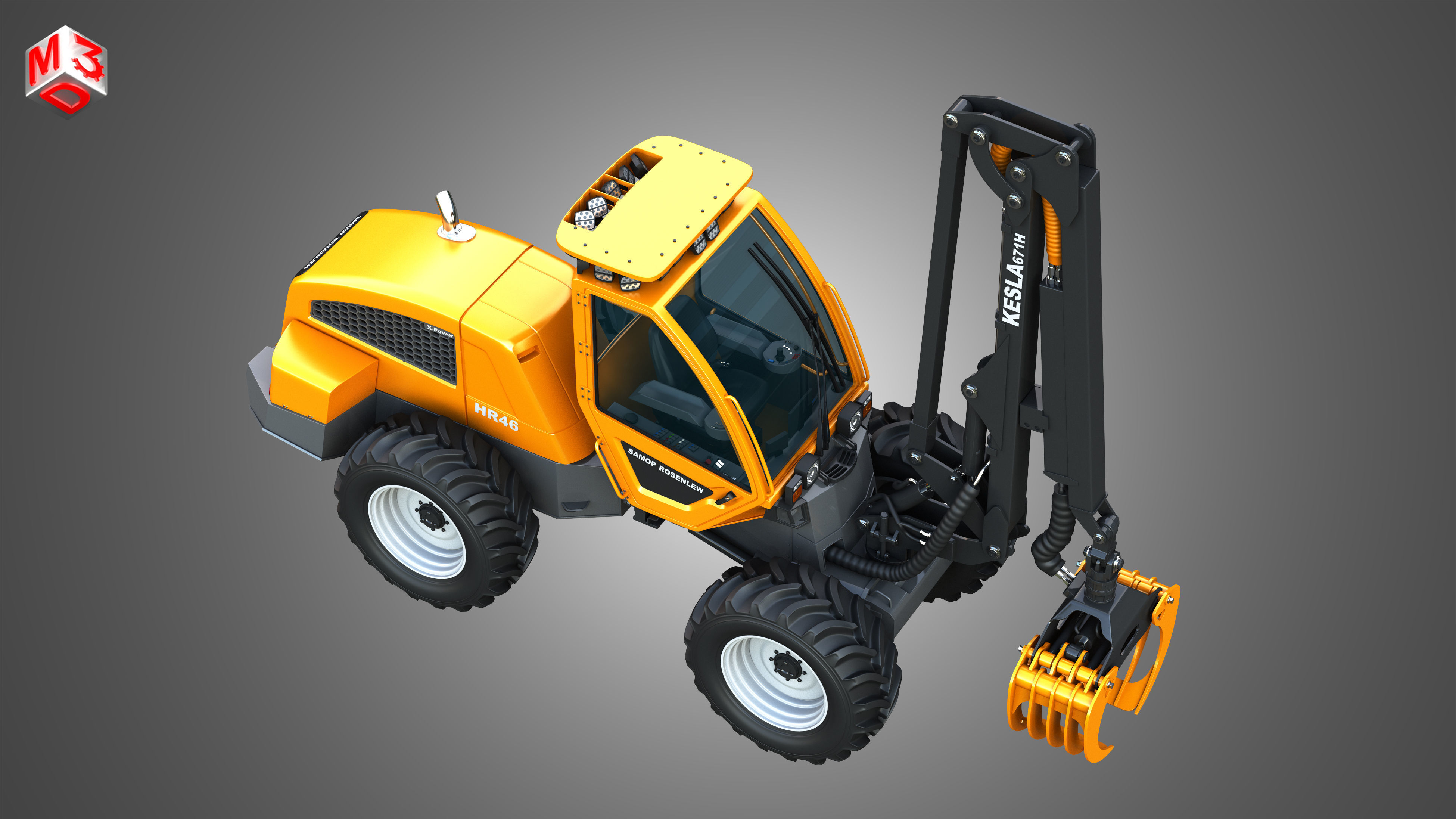 HR46X - Log Loader 3D model_20