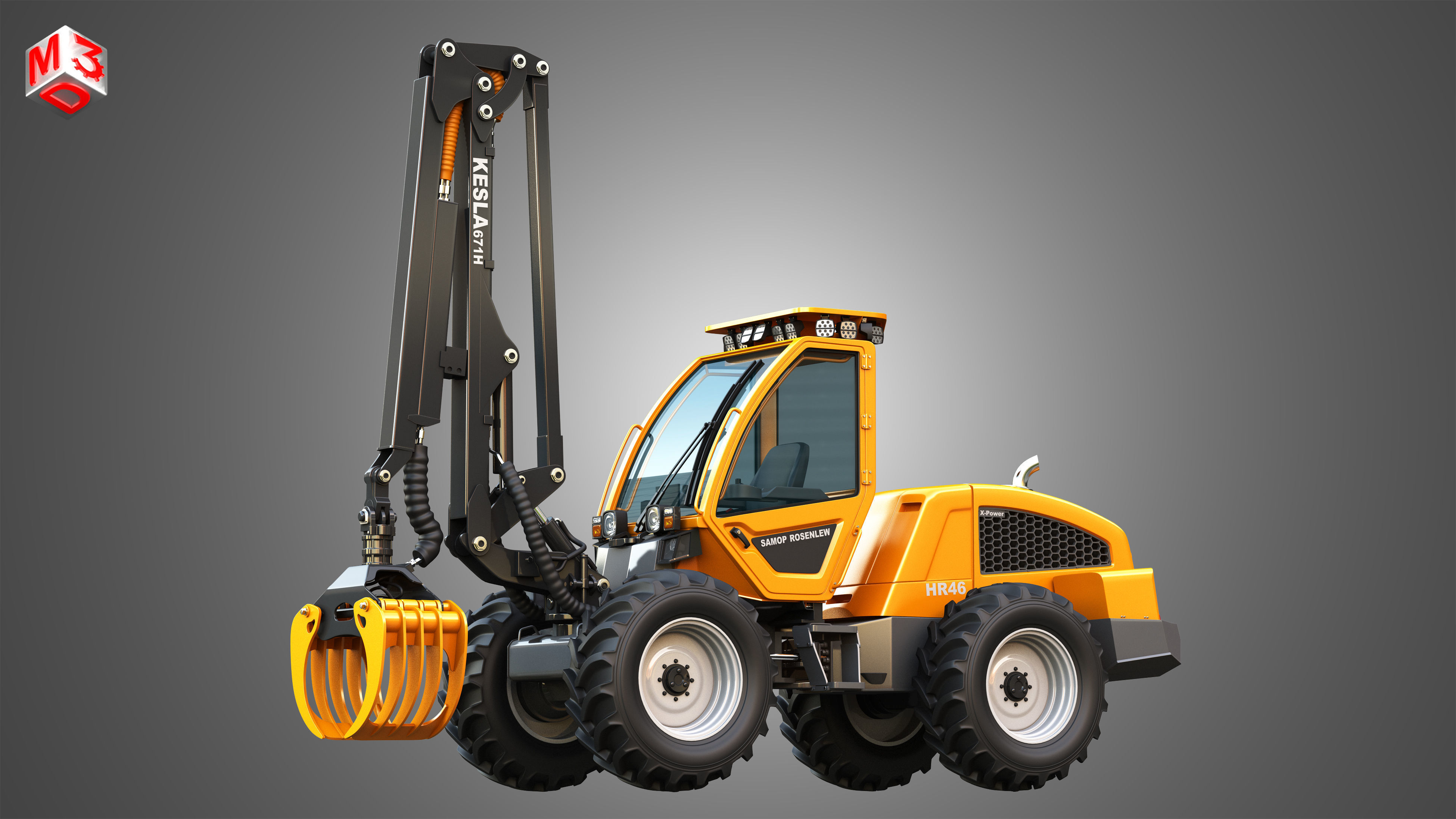 HR46X - Log Loader 3D model_10