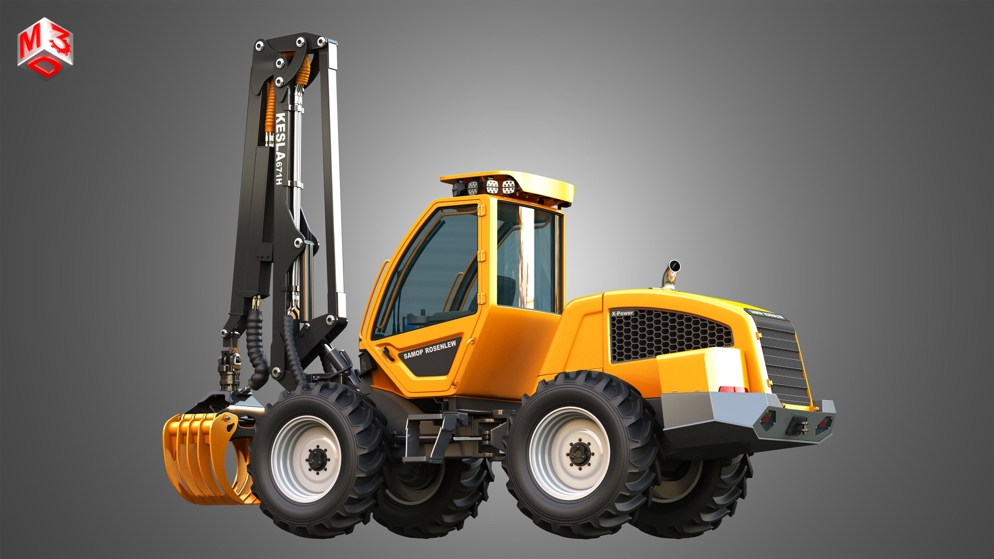 HR46X - Log Loader 3D model_13