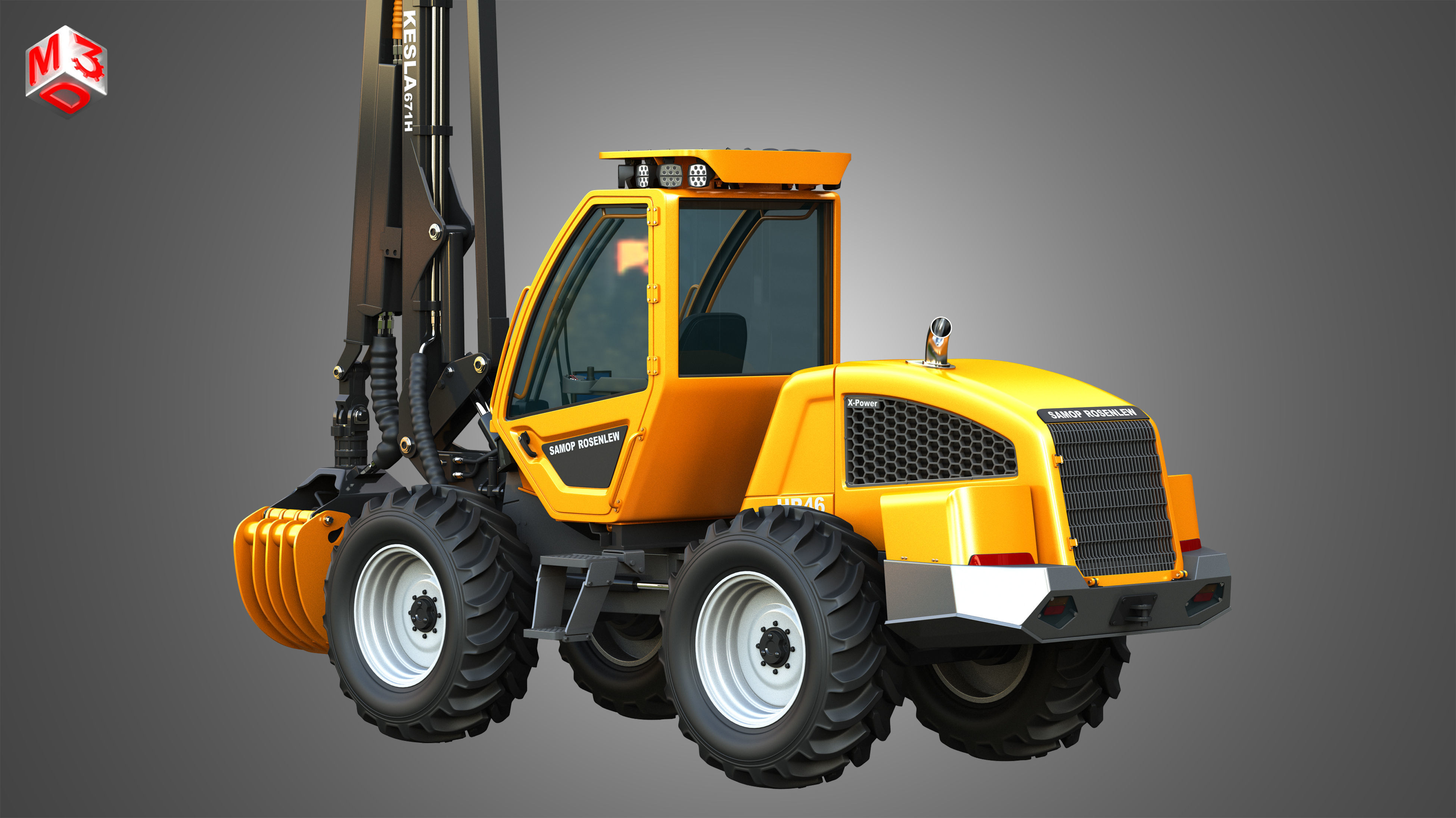 HR46X - Log Loader 3D model_7