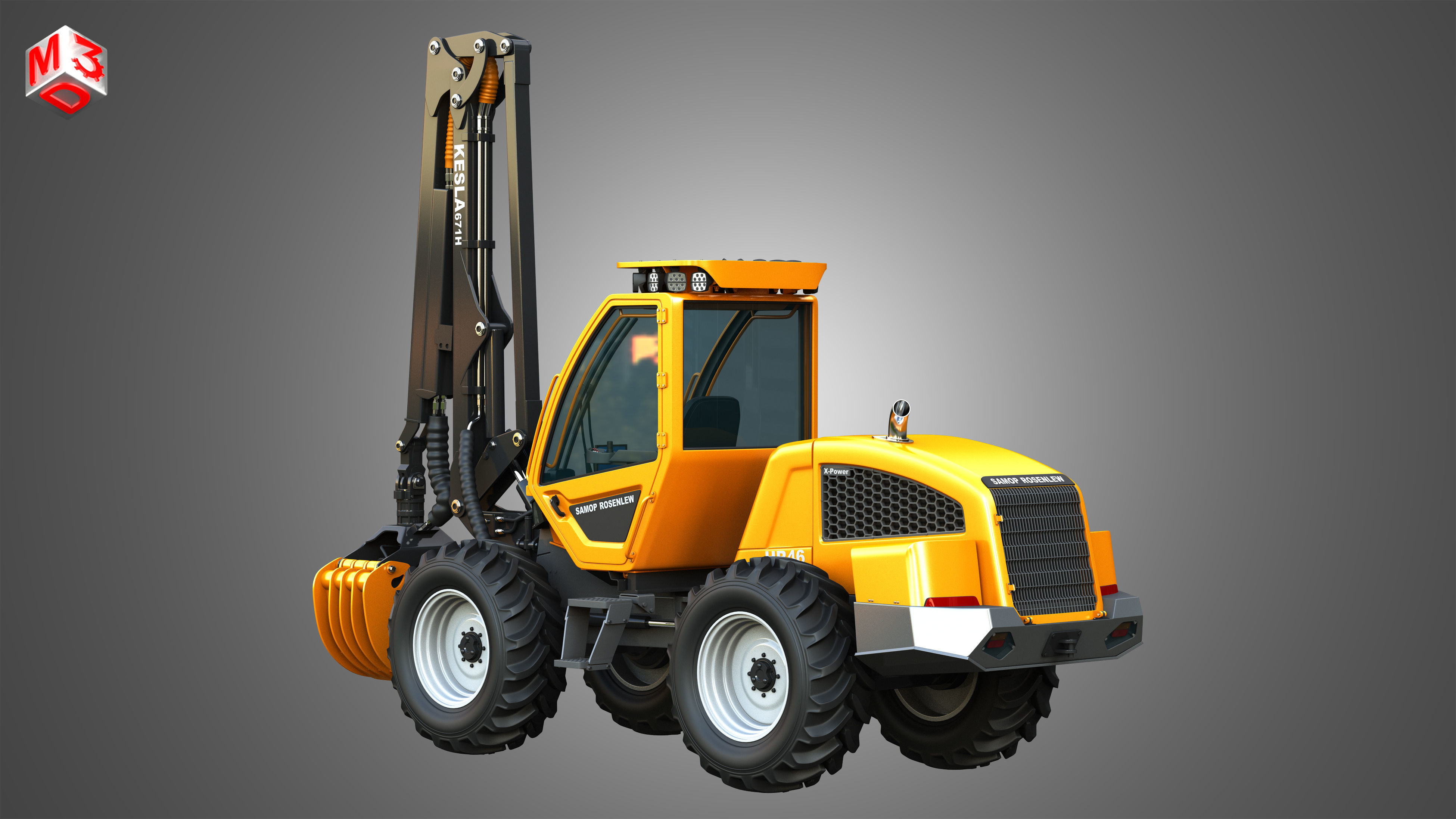 HR46X - Log Loader 3D model_6