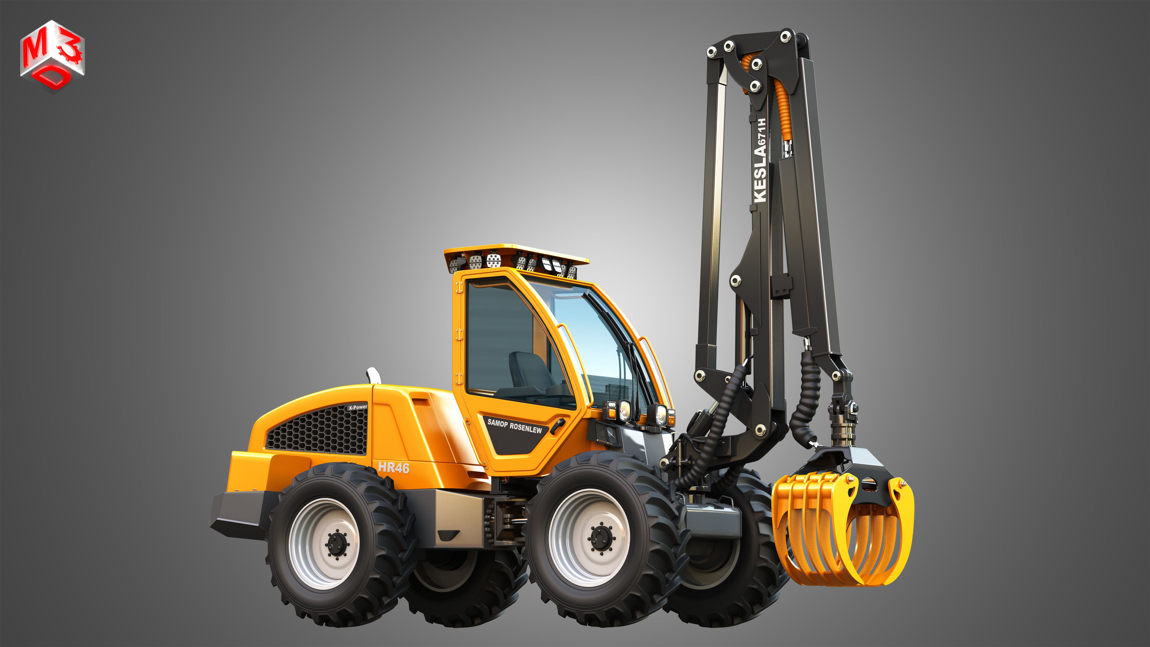 HR46X - Log Loader 3D model_12