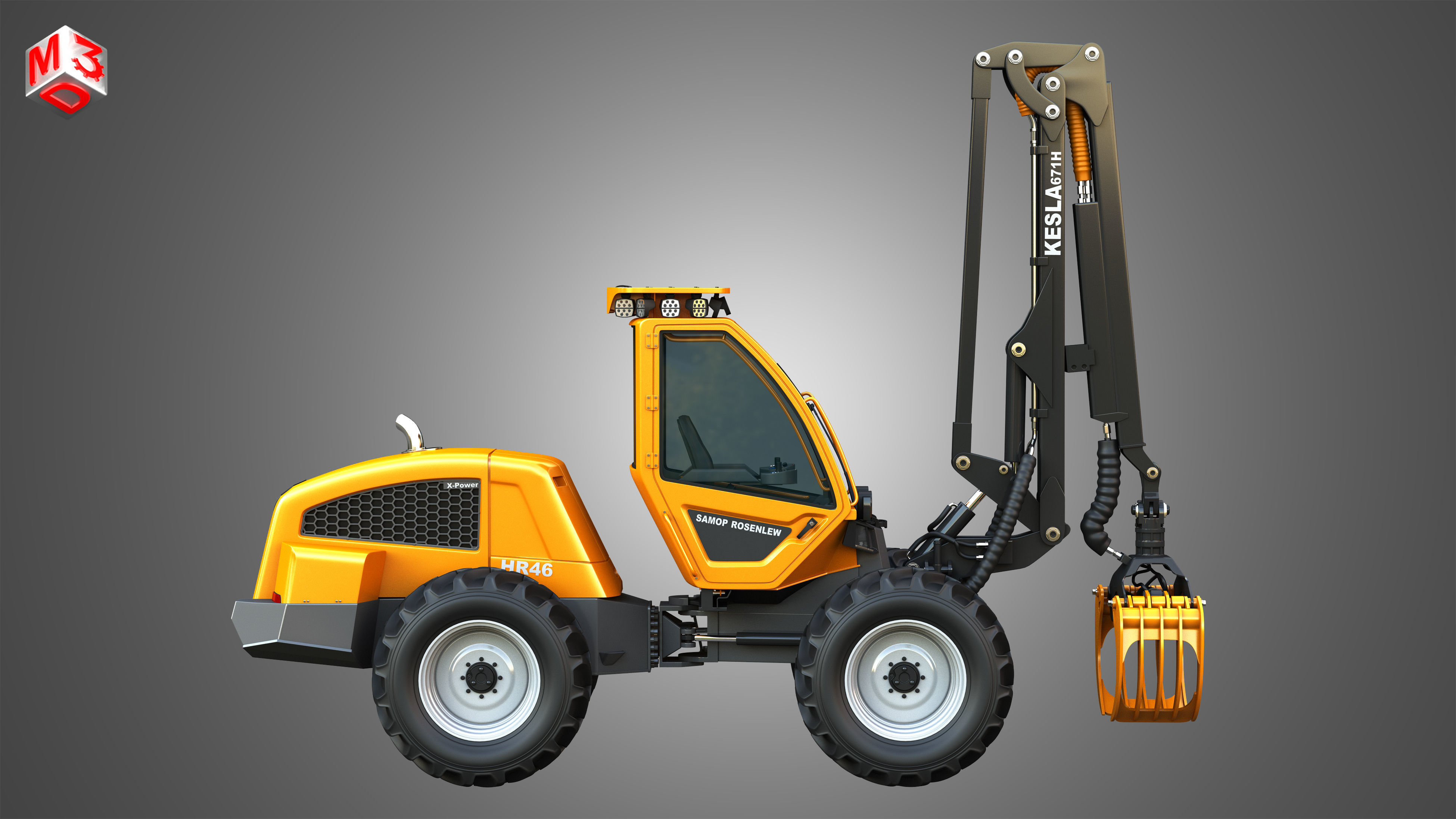 HR46X - Log Loader 3D model_9