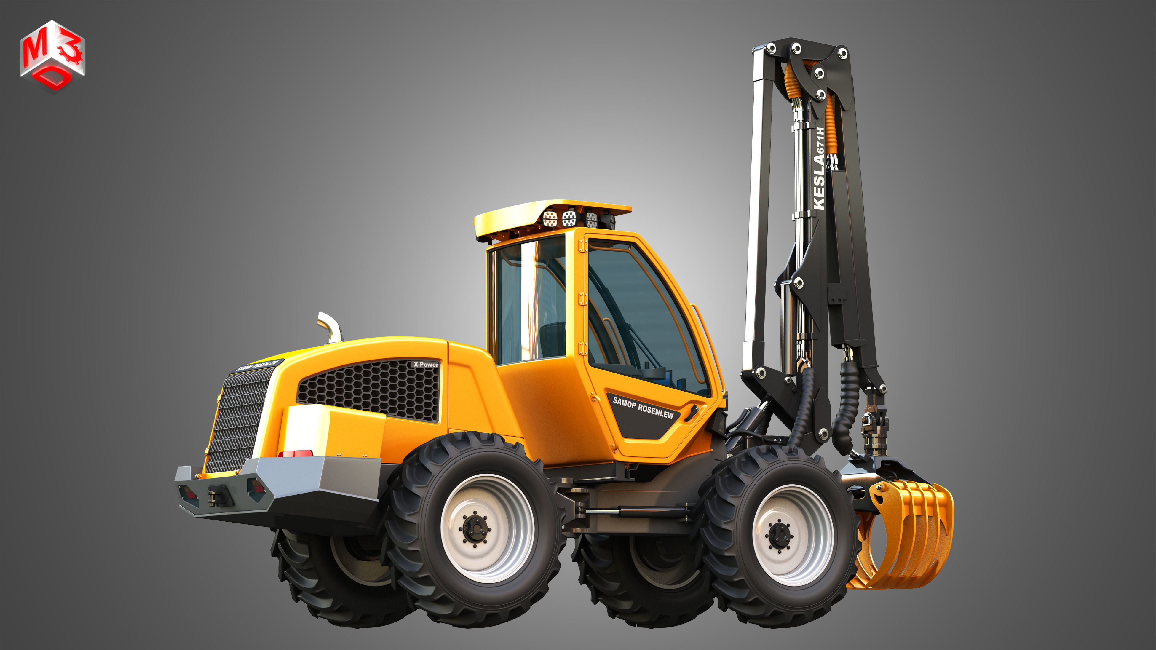 HR46X - Log Loader 3D model_11