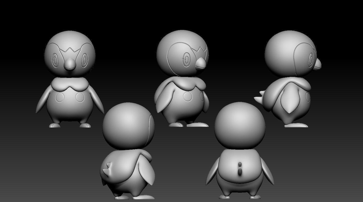 piplup  3D print model_2