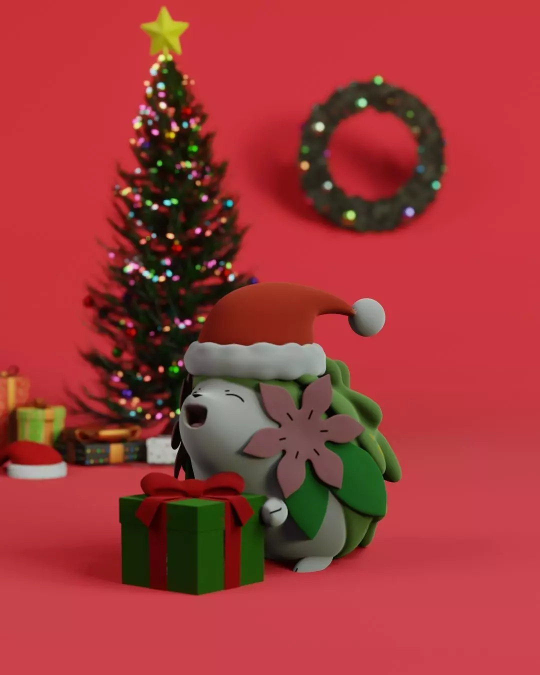 Christmas Shaymin 3D print model_0