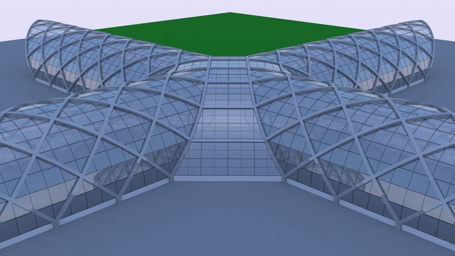 Glass building 3D model_9