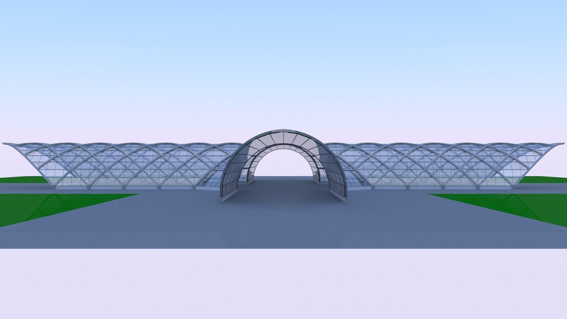 Glass building 3D model_14