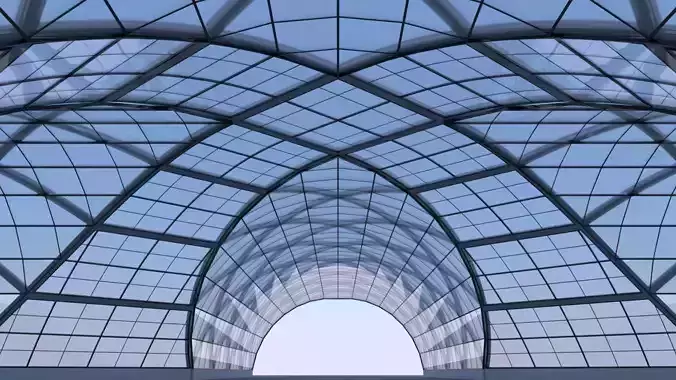 Glass building 3D model