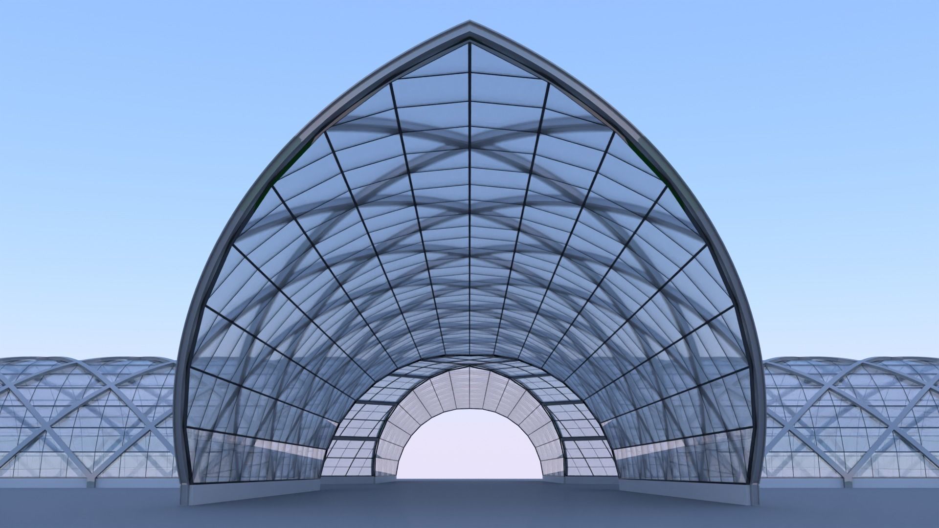 Glass building 3D model_12