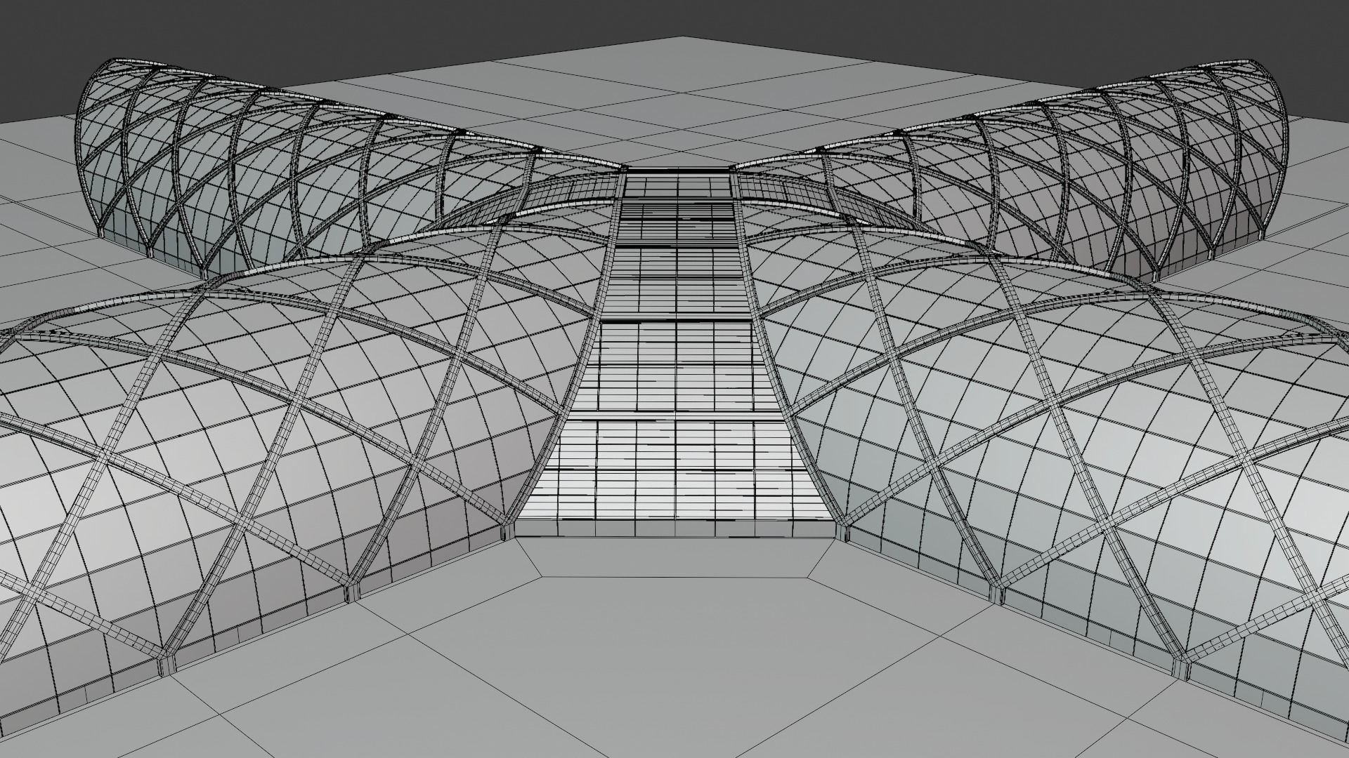 Glass building 3D model_10